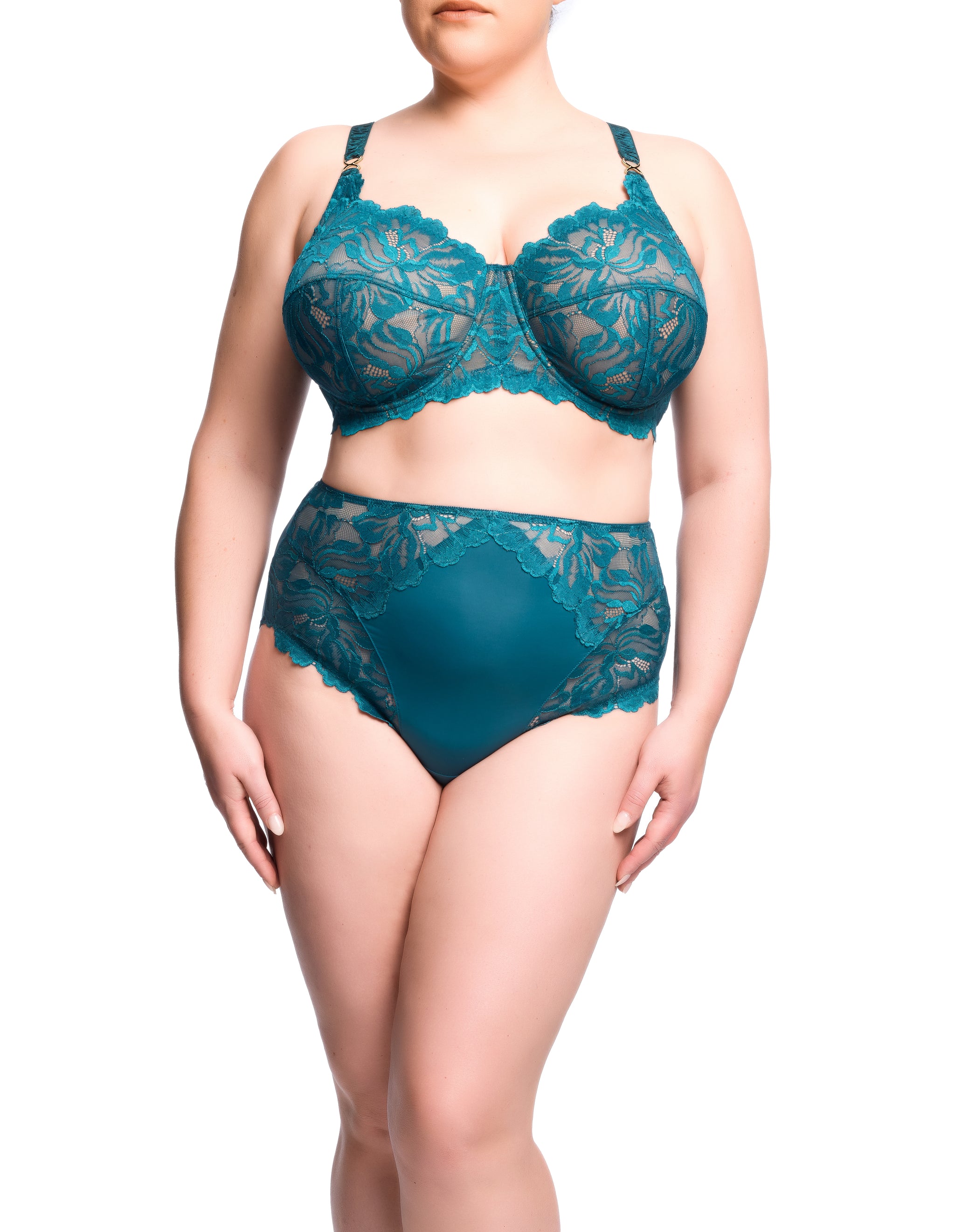 Zhara Curve Balconette Bra - Petrol