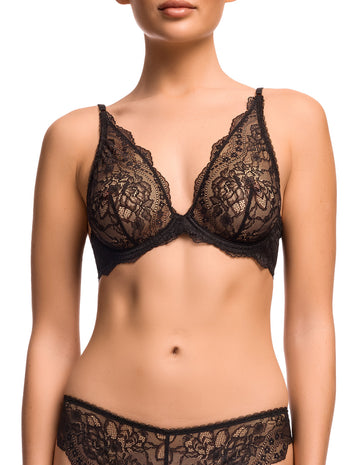 Hope Non Padded Plunge Bra - Black