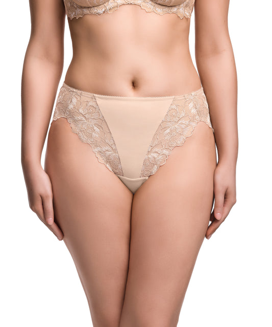 Mila Hi Cut Brief - Cappuccino