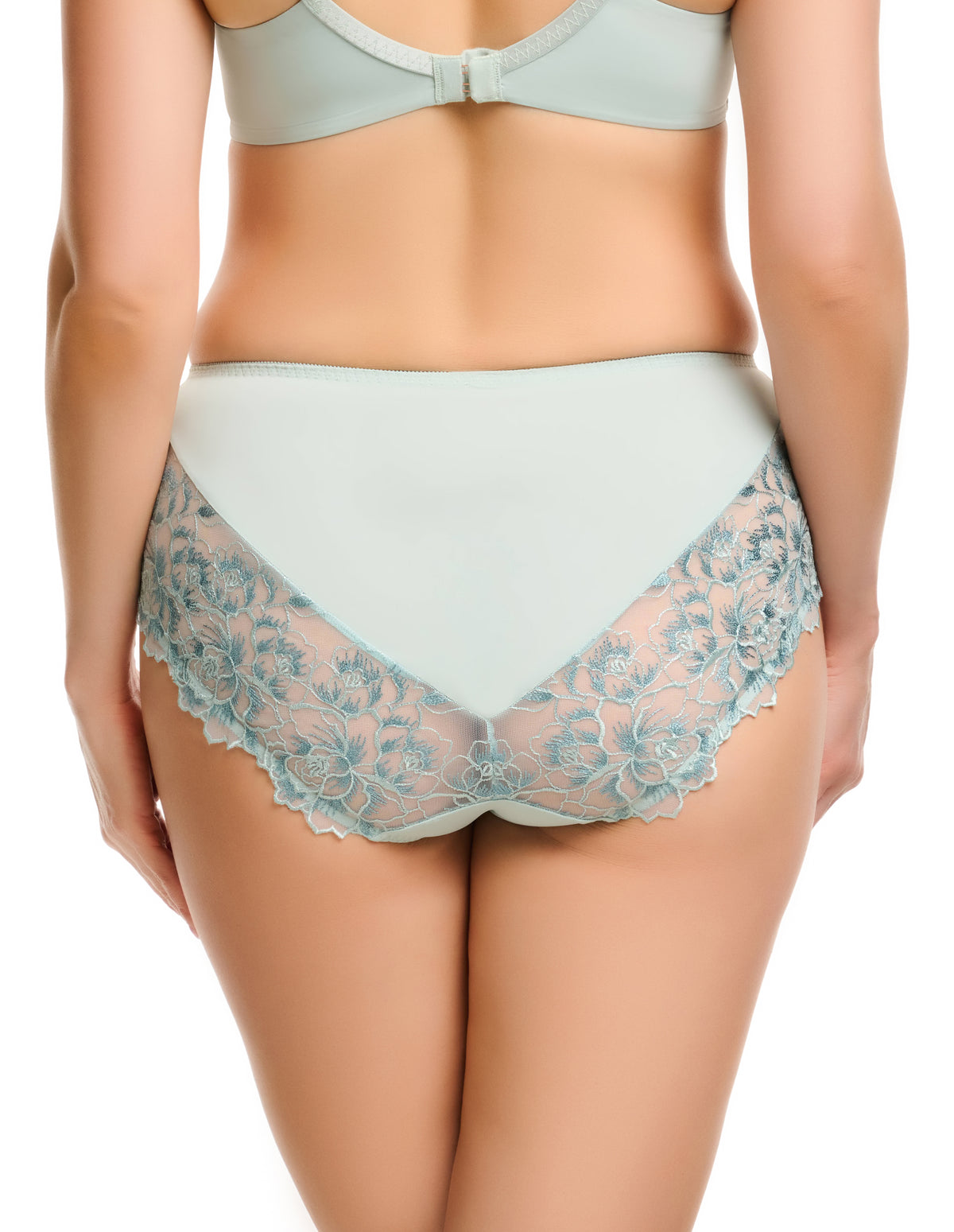 Mila Hi Cut Brief - Chalk Blue