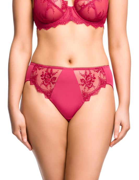 Lucinda Hi Cut Brief - Berry