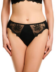 Lucinda Hi Cut Brief - Black