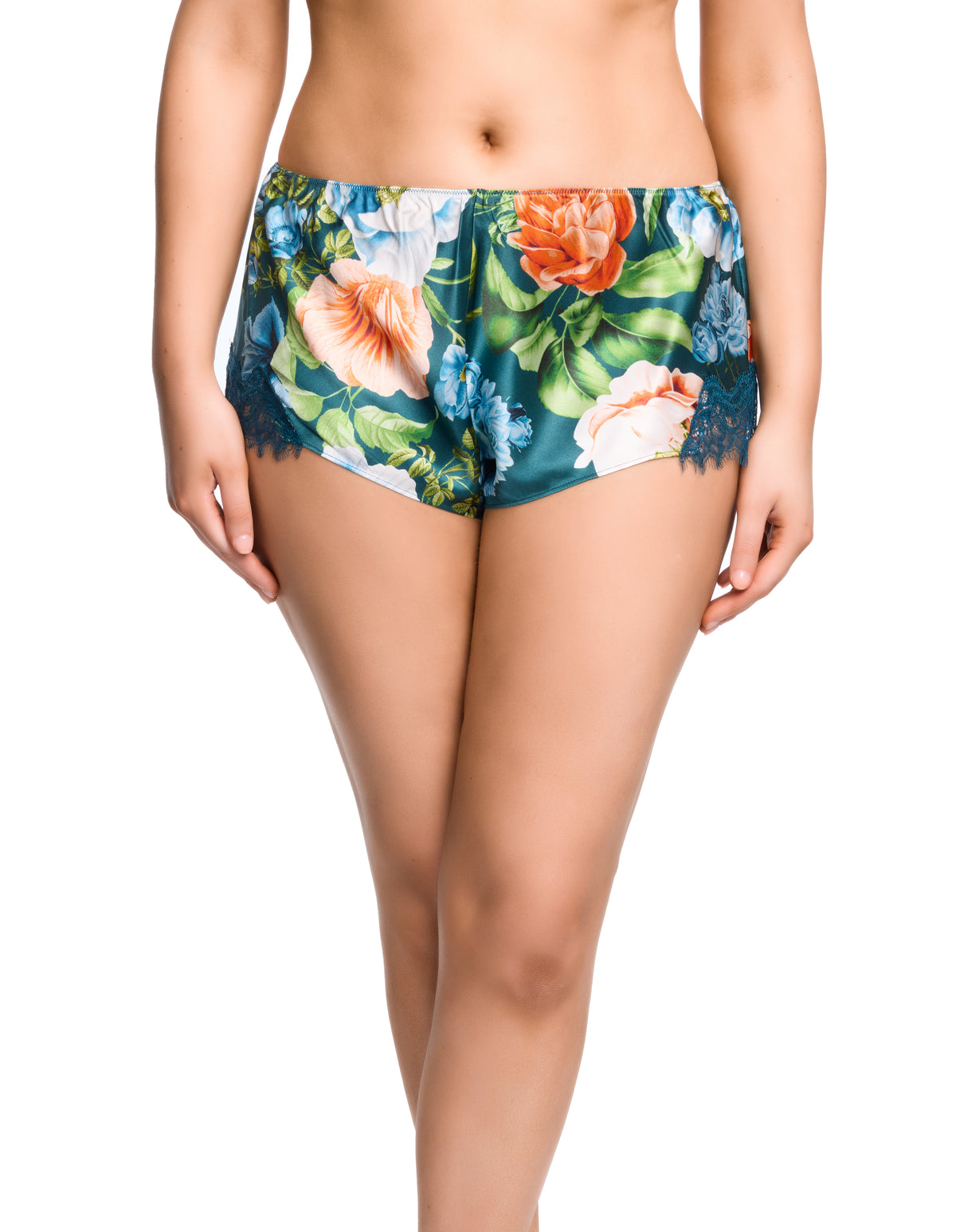 Scarlett French Knicker - Teal Botanicals