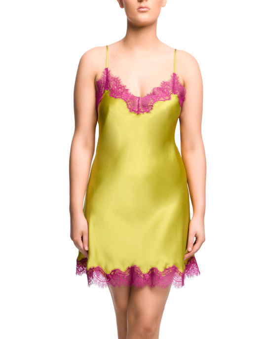 Scarlett Chemise - Chartreuse/Pinot Noir