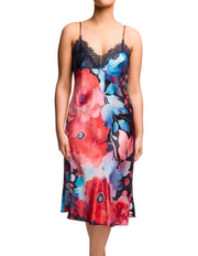 Scarlett Mid Length Chemise - Poppy Print
