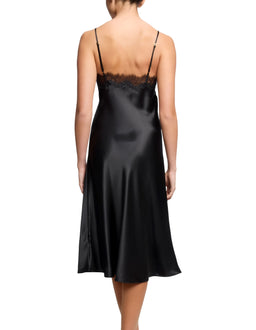 Scarlett Mid Length Chemise - Black