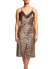 Scarlett Mid Length Chemise - Animal Black