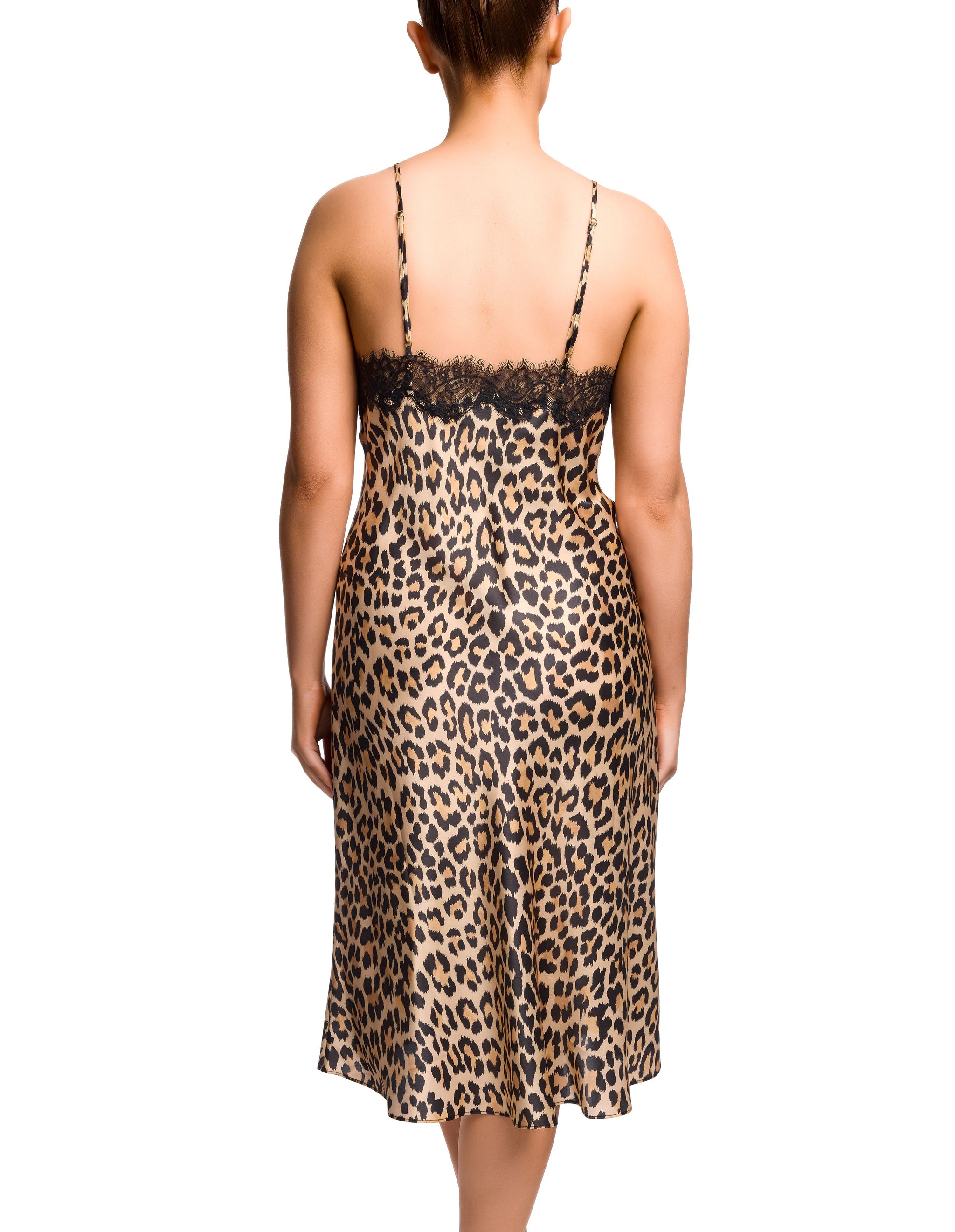 Scarlett Mid Length Chemise - Animal Black