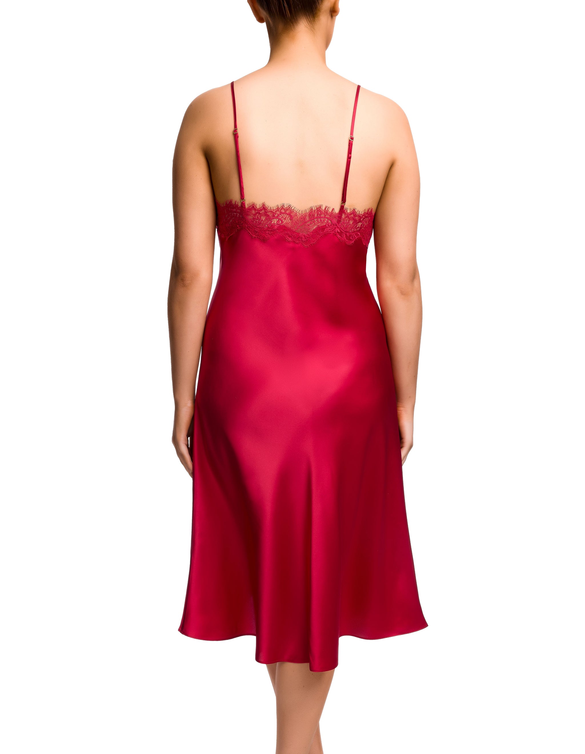 Scarlett Mid Length Chemise - Crimson Rose