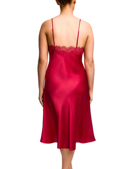 Scarlett Mid Length Chemise - Crimson Rose