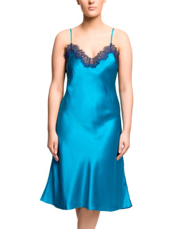 Scarlett Mid Length Chemise - Jewel Blue/Navy