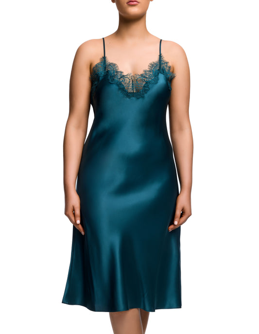 Scarlett Mid Length Chemise - Petrol