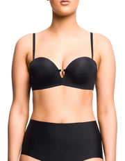 Bella Push Up Strapless Bra - Black