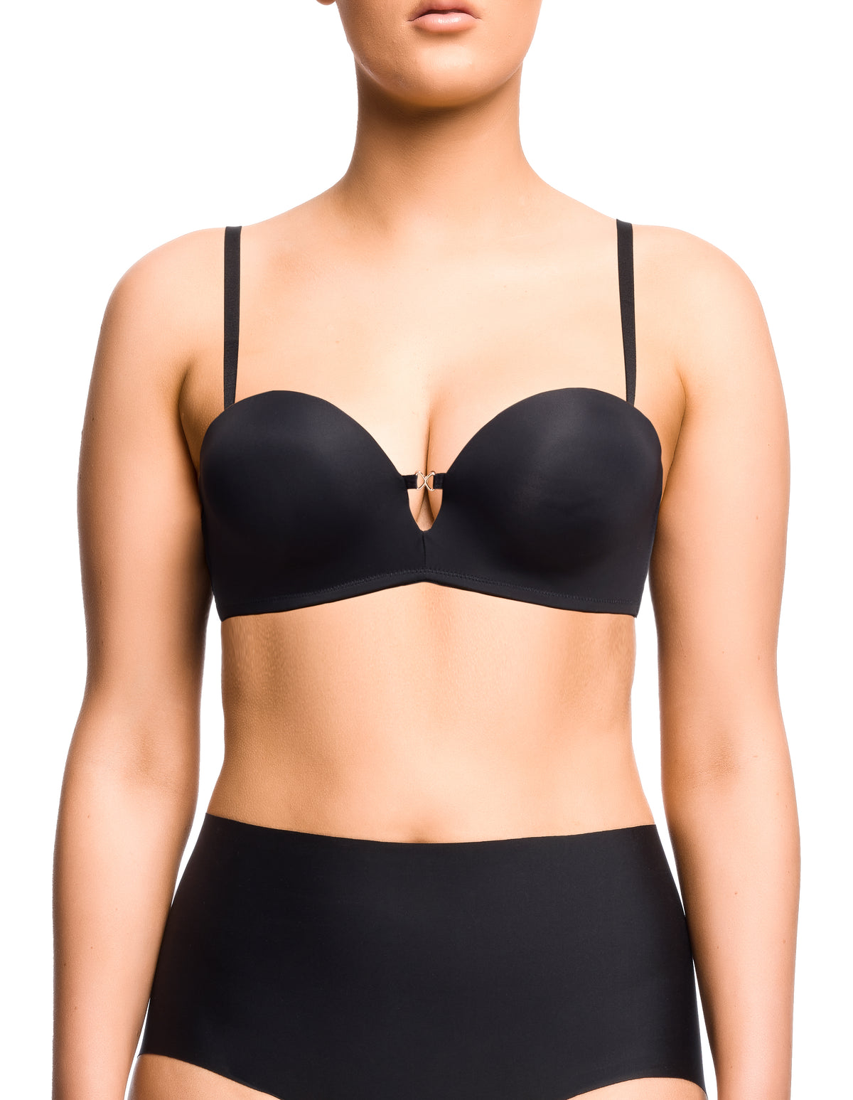 Bella Push Up Strapless Bra - Black