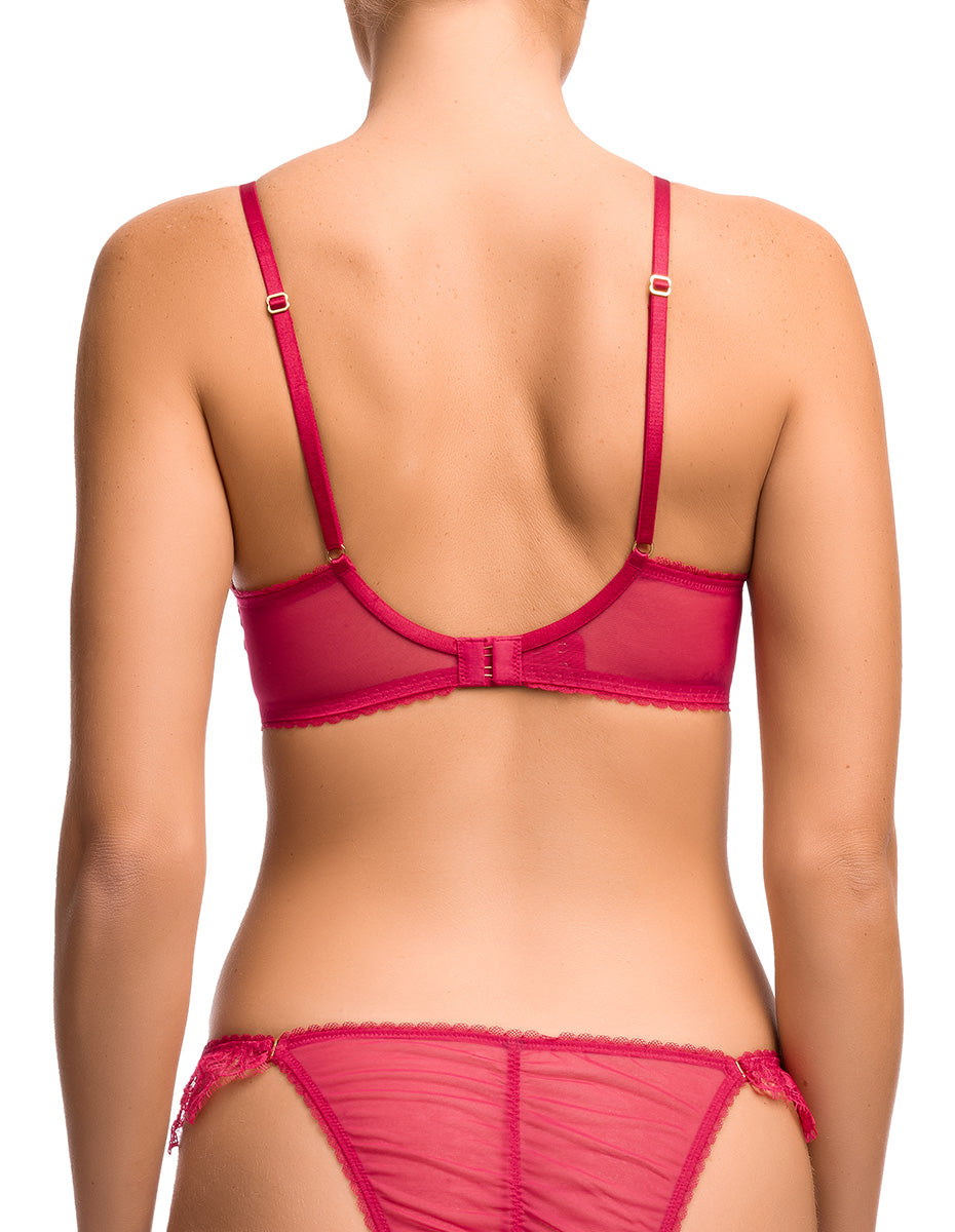 Rosa Plunge Bra - Lipstick Pink