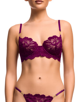 Sierra Balconette Bra - Pinot Noir