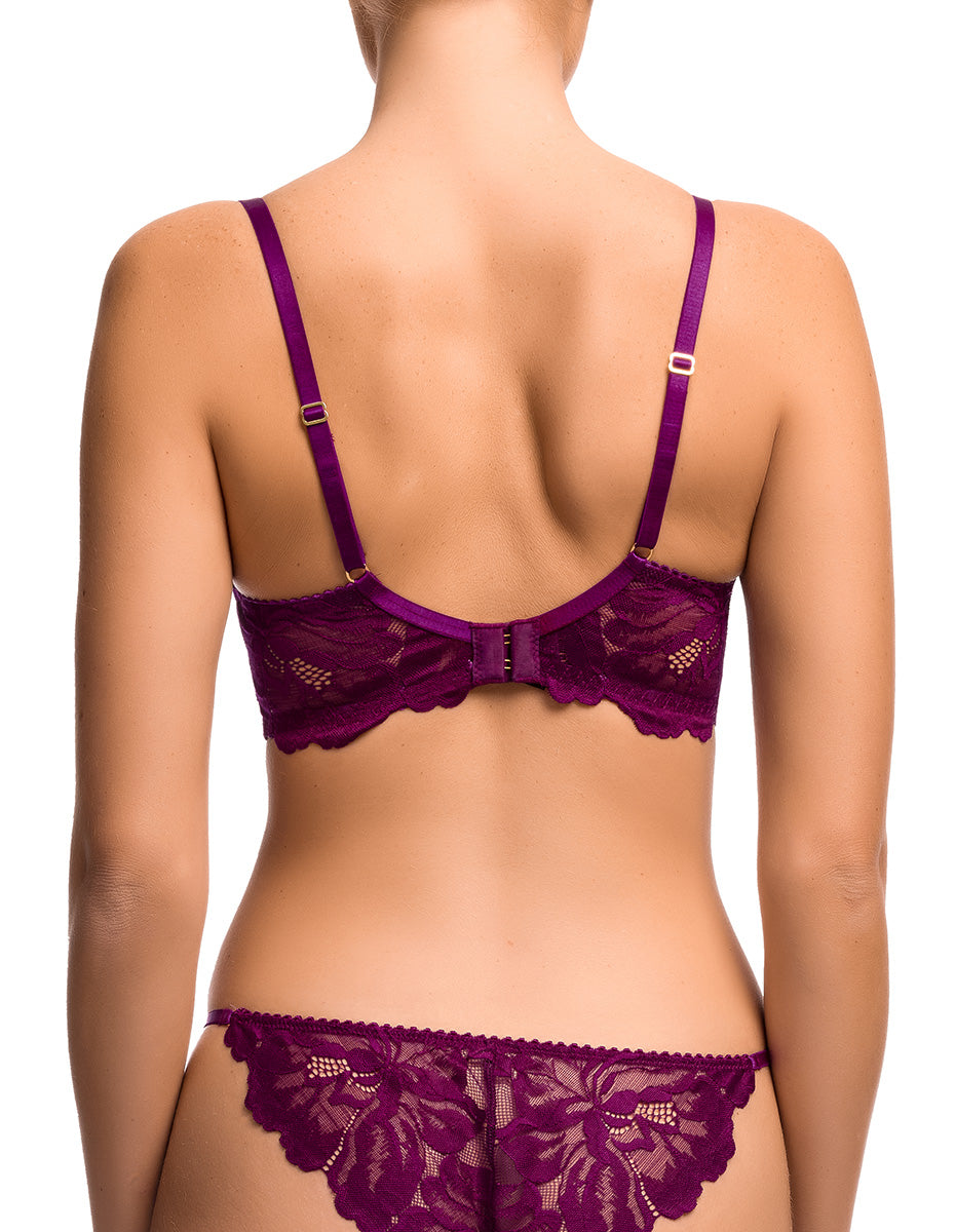 Sierra Balconette Bra - Pinot Noir