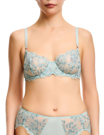 Mila Balconette Bra - Chalk Blue