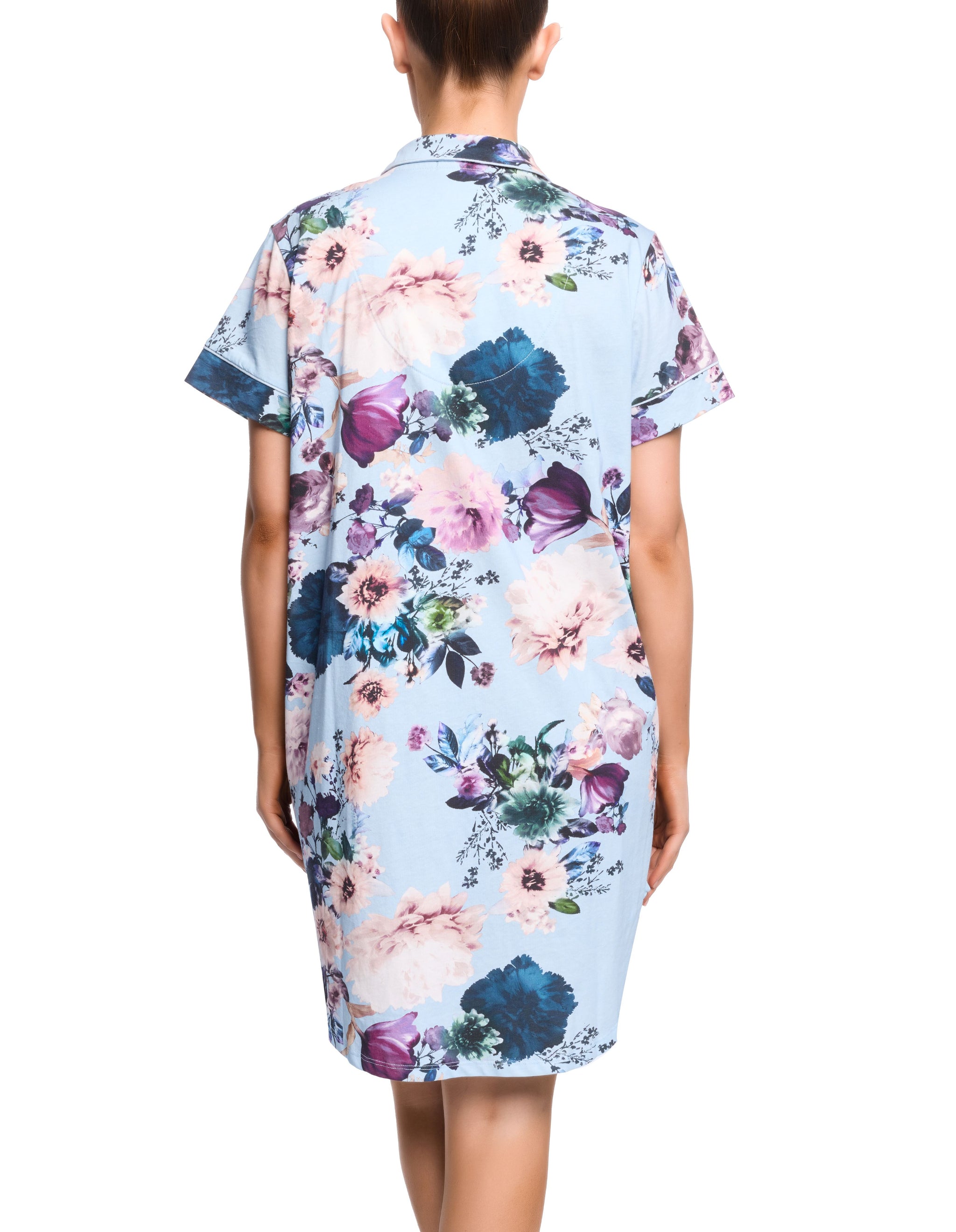 Sadie Short Sleeve Nightshirt - Moody Blooms