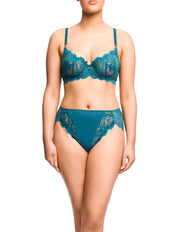 Zhara Hi Cut Brief - Petrol